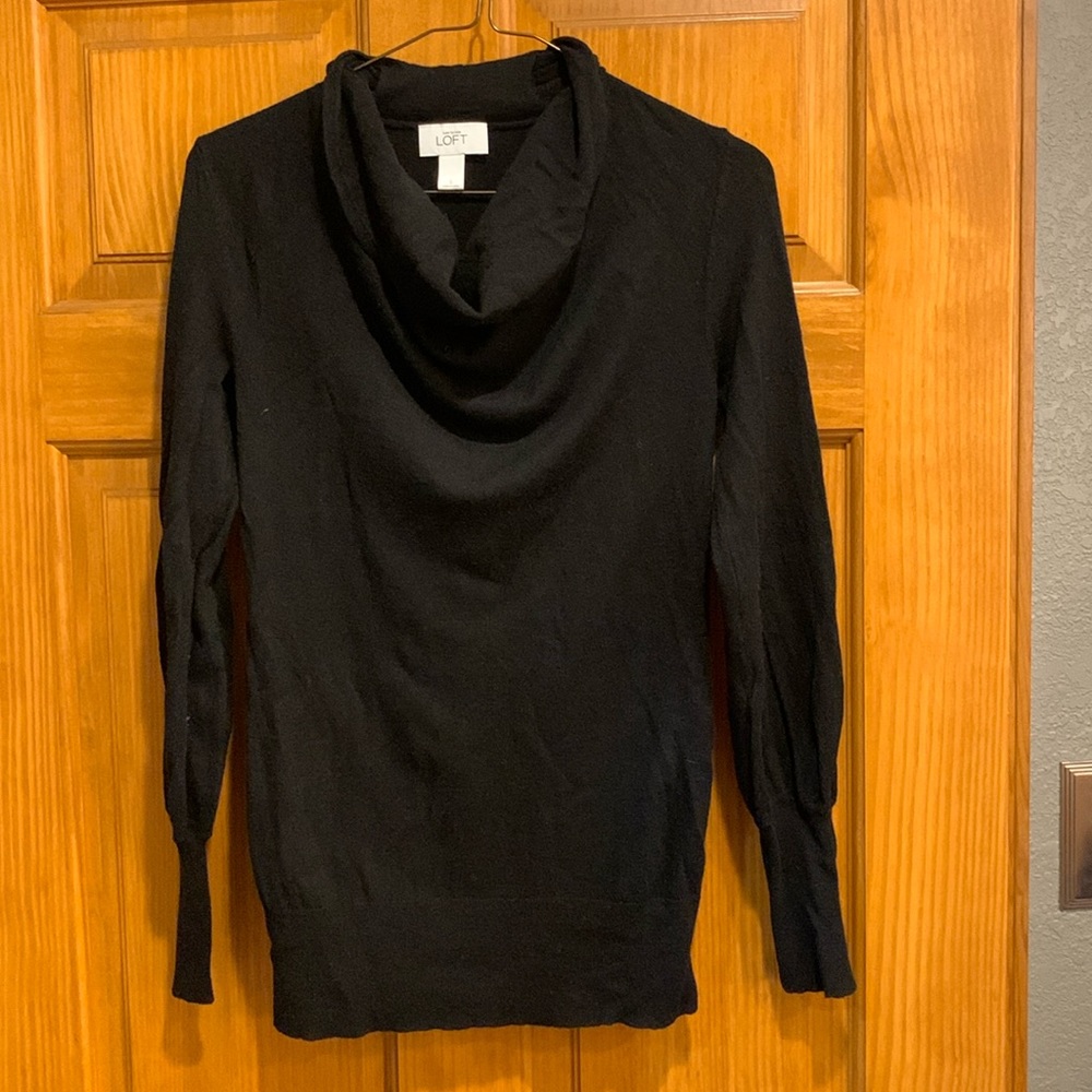 LOFT black cowl neck sweater